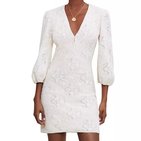 MajeRichet Lace Sequined Mini Dress